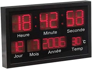 horloge à led avec date